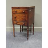 A mahogany bedside cabinet with retractable mirror 82 x 47 x 39cmCondition report: Early 19th