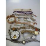 A quantity of silver, bead and costume jewellery
