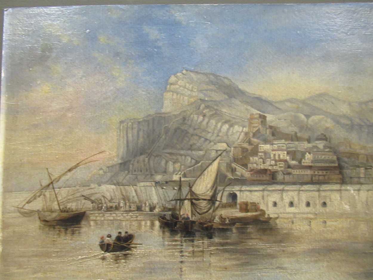 Edward W Poley (exh. 1883-1908) Two views of Gibraltar - Landing Place; and Signal Station, signed - Image 6 of 8