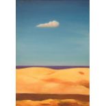 Ludwig Schwerin (1897-1983), sand dunes with blue sky and single cloud, oil on canvas, signed and