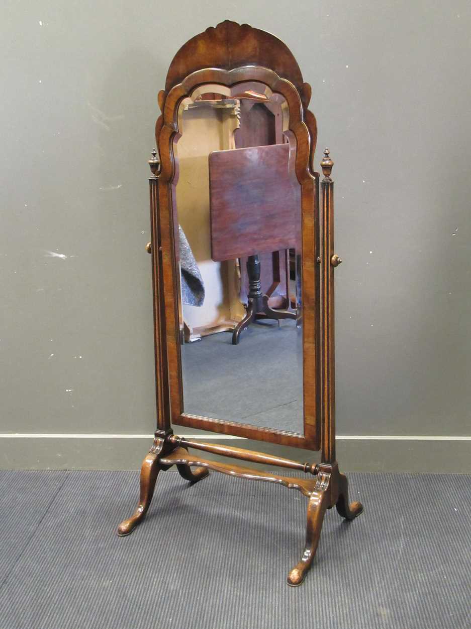 A reproduction cheval mirror 164 x 69 x 56cm