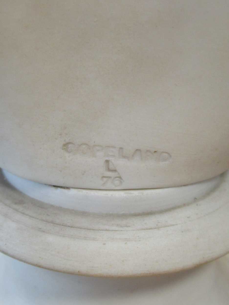 A Copeland parian bust of William Gladstone 34cm highCondition report: Collection of dirt in creases - Image 9 of 10