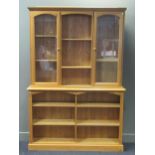 A modern pine dresser with adjustable shelves 227 x 151 x 33.5cm