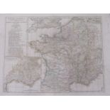 A collection of four maps, to include: A Balloon View of London, as seen from Hampstead, printed