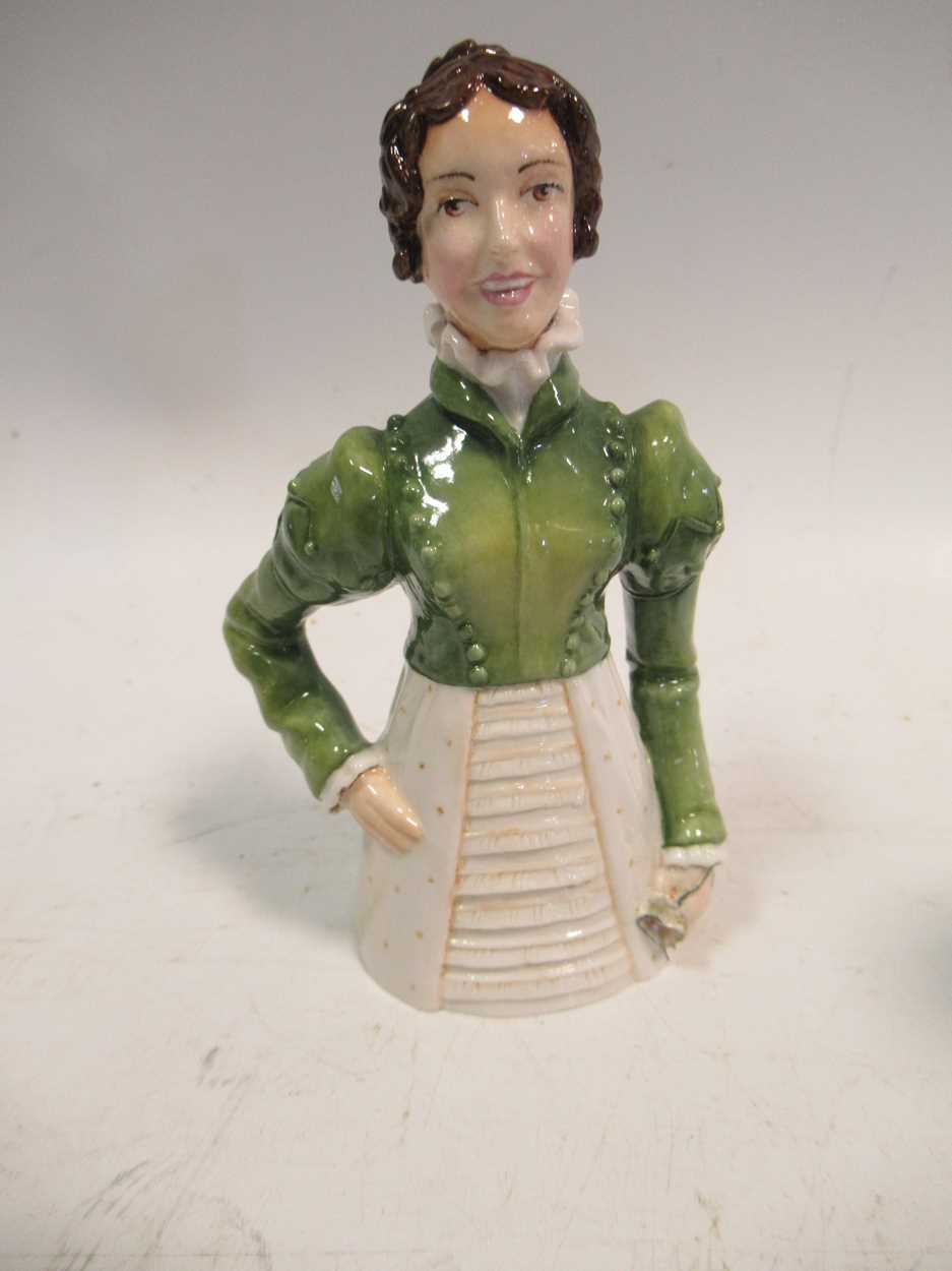 A collection of six Royal Worcester candle snuffers including both the young and the old Queen - Image 4 of 11