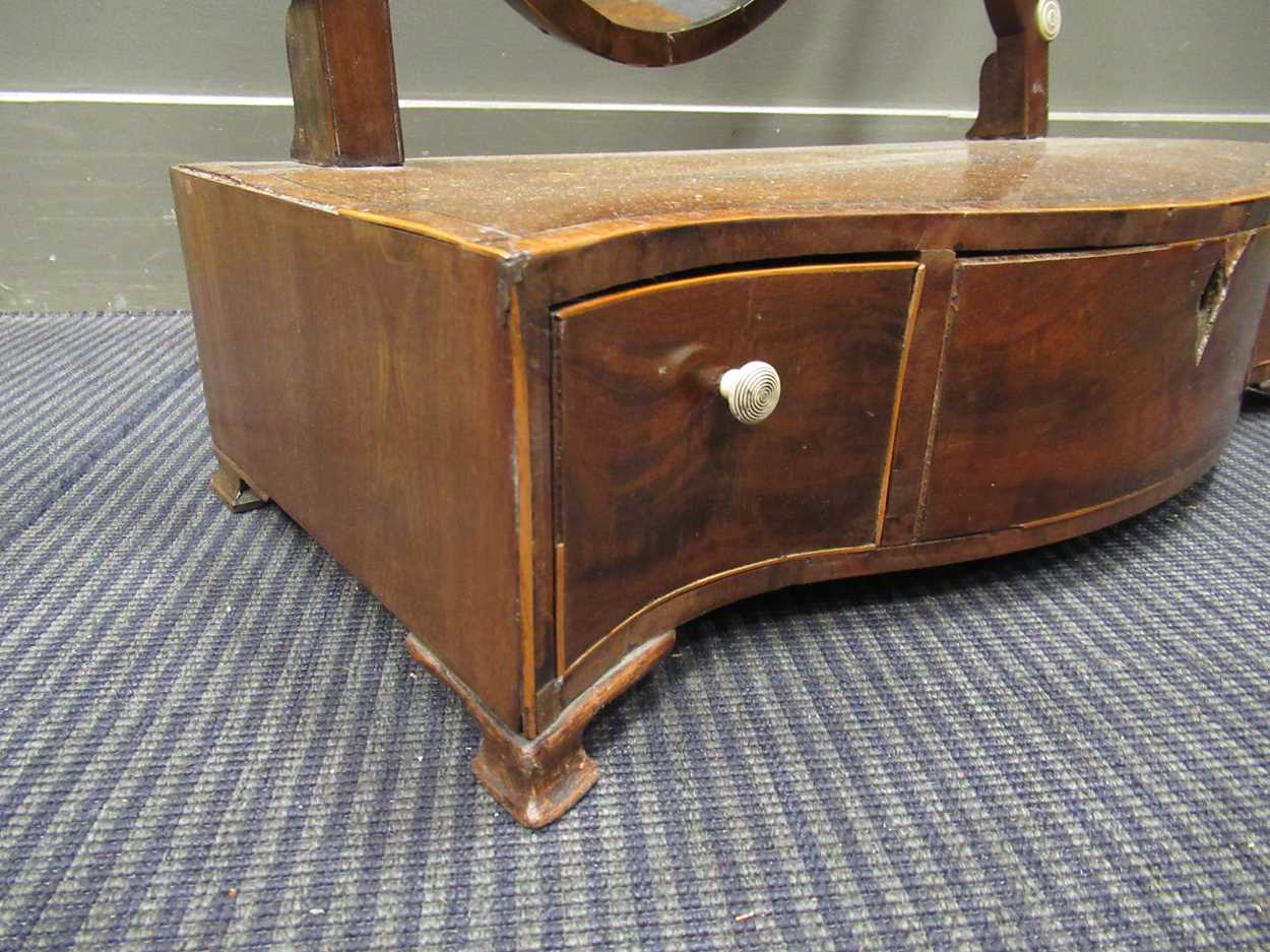 A George III mahogany dressing table mirror, - Image 2 of 4