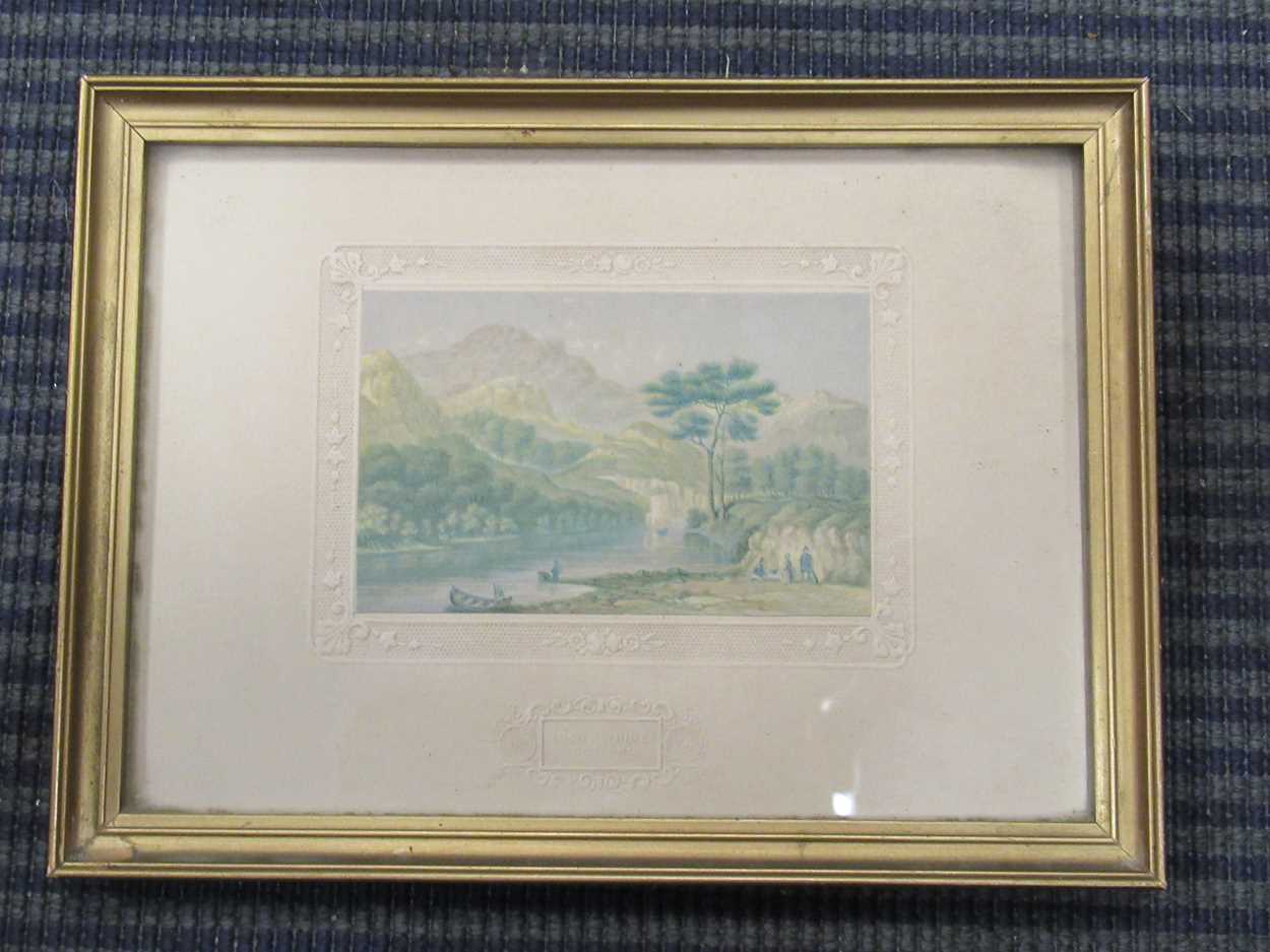 A 19th century needlework picture of 'The House of Industry Hospitals - 1820'; a framed Wedgwood - Image 7 of 9
