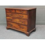 A George III mahogany chest of drawers 80 x 98 x 48cm