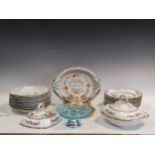 A collection of various ceramics to include a white ground floral decorated part dinner service,