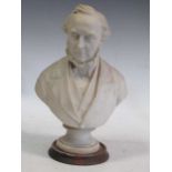 A Copeland parian bust of William Gladstone 34cm highCondition report: Collection of dirt in creases