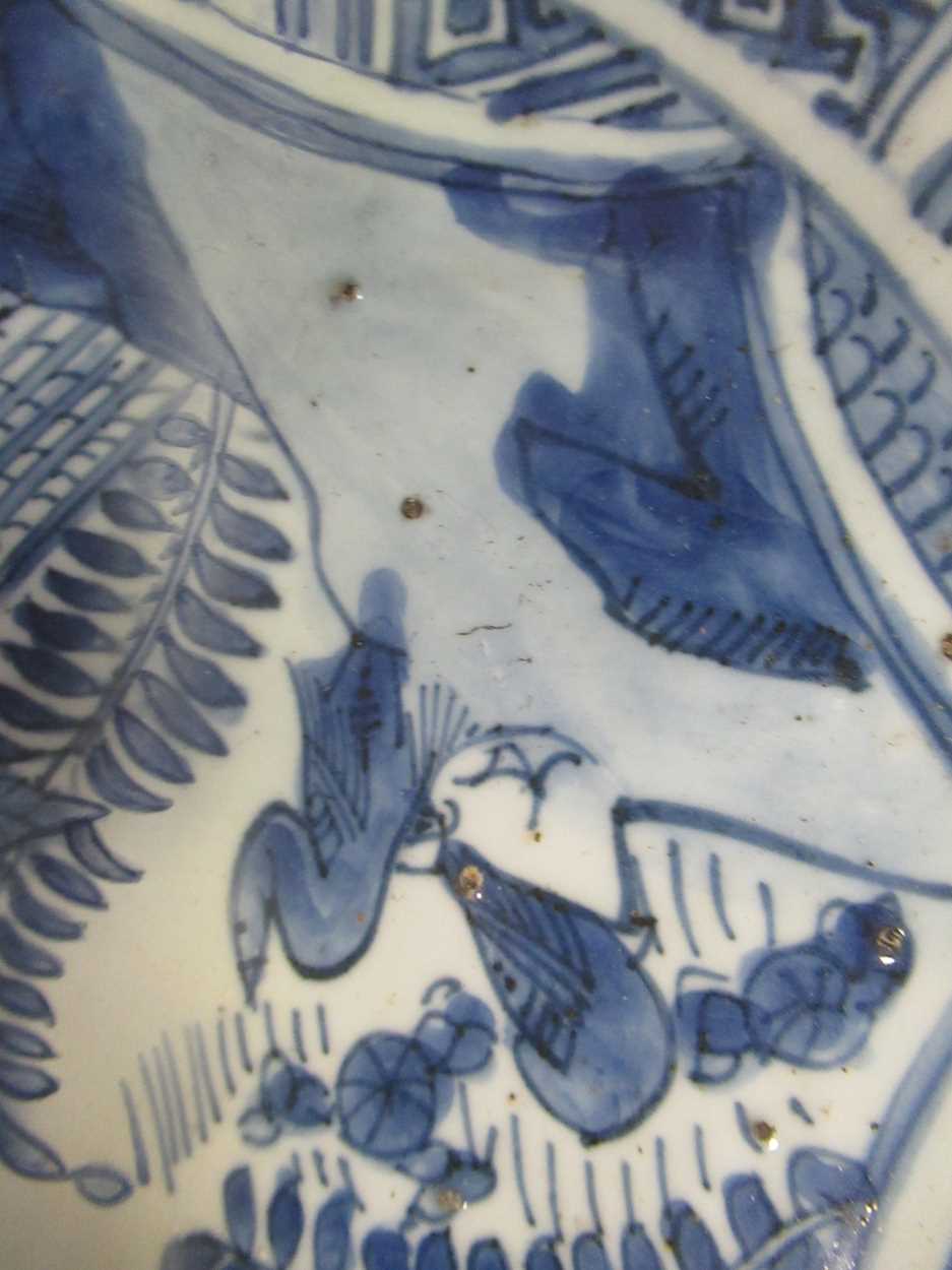 Two blue and white plates and a bowl (3)Condition report: Both plate have chipping to the rims and - Image 8 of 22