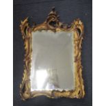 Rococo style wall mirror 60 x 38cm