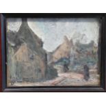 Ronald Ossory Dunlop (1894-1973), Street Scene, Oil on Board, 17 x 23cm