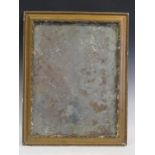 A distressed 19th century mirror, 62 x 48.5cm