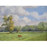 Katherine Firth (British, 20th century), Spring on Grantchester Meadows,oil on canvas, 38 x 48 cm