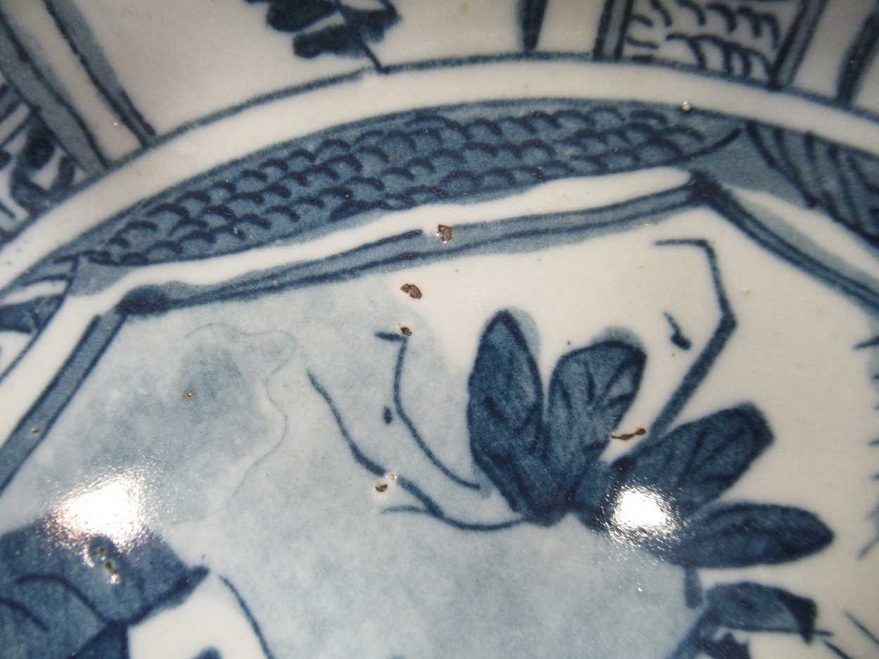 Two blue and white plates and a bowl (3)Condition report: Both plate have chipping to the rims and - Image 16 of 22
