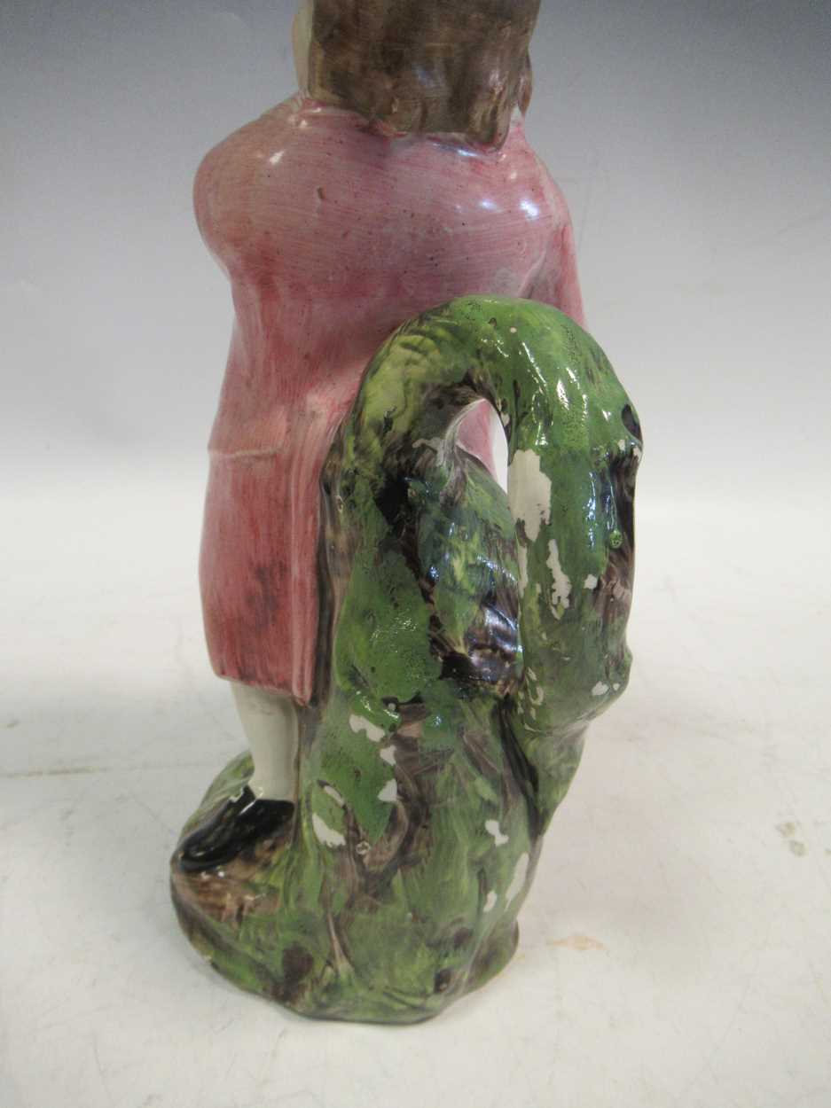 A 19th century Staffordshire Hearty Good Fellow Toby jug, 26.5cm high; a late 19th century bisque - Image 4 of 8