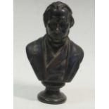 A bronze bust of Sir Robert Peel, 21cm high