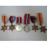 Two Second World War campaign medal groups, including the Africa Star