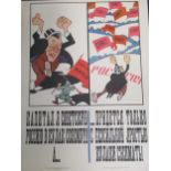 A collection of four post-war Soviet propaganda posters; together with The Posters of Glasnost and