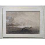 A collection of six coastal studies on paper; to include, William Gilpin (1724-1804), A coastal