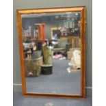 A maple frame mirror 148 x 108cm