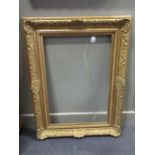 A large rectangular good quality modern gilt picture frame, total size 101 x 75cm, sight size 75 x
