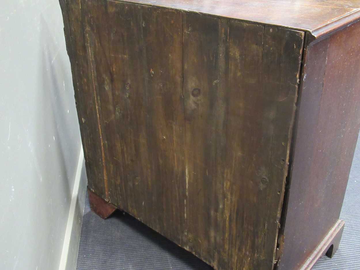 A Charles II and later chest of two short over three long drawers on bracket feet, 92 x 90 x 48cm - Image 6 of 8