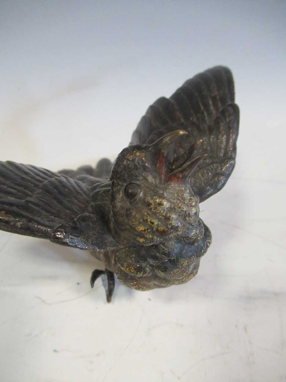 Franz Xavier Bergman (1861-1936)an inkwell model as a bird on a branch - Image 3 of 11