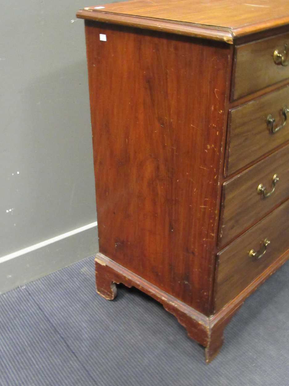 A 19th century mahogany chest of drawers, 102 x 103 x 51cm - Image 3 of 6
