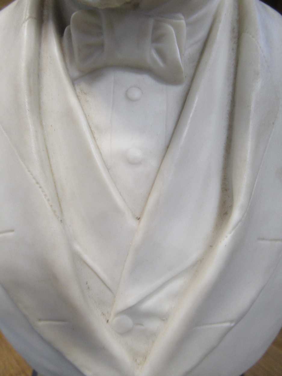 A Copeland parian bust of William Gladstone 34cm highCondition report: Collection of dirt in creases - Image 8 of 10