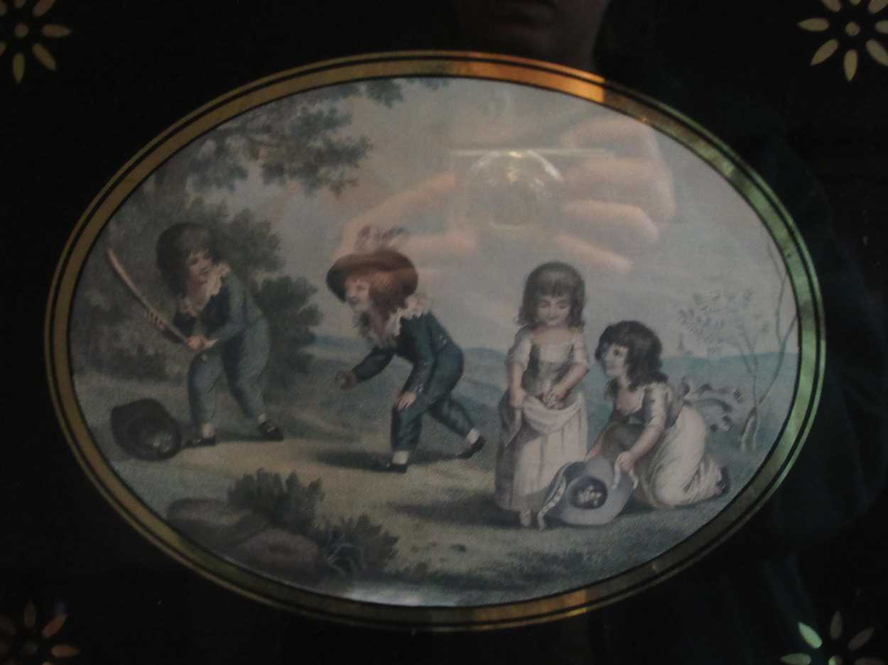 A collection of 18th century hand coloured reversed prints on glass, to include Oliver Cromwell, - Image 6 of 7