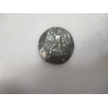 Phaistos, Crete, silver Stater. 24 mm wide, 11.1 g. 280 BC. TAΛΩN beneath winged Talos standing