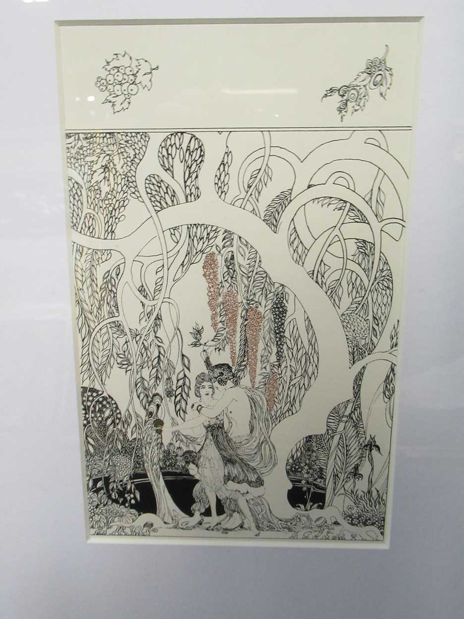 A pair of prints from The Rubaiyat of Omar Khayyam, illustrated by Ronald Balfour, 20 x 12.5cm