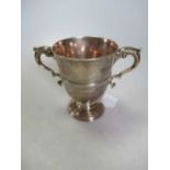 An Irish silver cup with armorial engraving, 14oztCondition report: Minor dents to lip rim and
