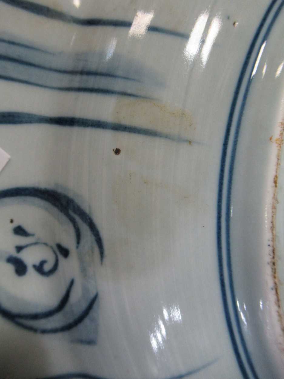 Two blue and white plates and a bowl (3)Condition report: Both plate have chipping to the rims and - Image 15 of 22