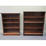 Two open bookcases largest 113 x 92 x 25cm and 107 x 85 x 23cm