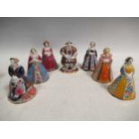 Royal Worcester Candle Snuffers - Henry VIII and his six wives, all boxed