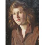 British School, 20th century Portrait of a young womanoil on canvas51 x 42cm