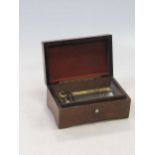 A Thorens Swiss made, musical box, 15.5 x 7.5 x 9cm