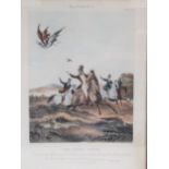 A set of four coloured aquatints "Hawking"