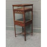 An Edwardian mahogany bijouterie cabinet 85 x 36 x 36cm