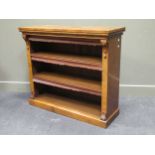 A Victorian walnut bookcase, 93 x 107 x 38 cm