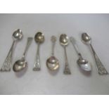 A collection of thirty six silver teaspoons, 13.7ozt gross (36)