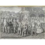 After George Vertue, The Procession of Elizabeth I, engraving, 45 x 55cmCondition report: 5 inch