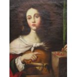 Follower of Francesco Guarino, St Lucy, oil on canvas, 66 x 56cmCondition report: 20th century