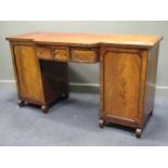 A 19th century mahogany breakfront sideboard, 91 x 166 x 69 cm