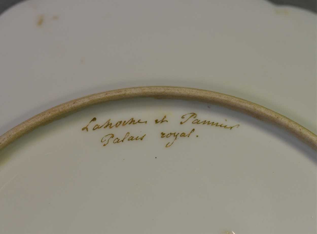 A French dessert plate, manufactured by Lahoche, Palais Royal, Paris, circa 1870, - Image 4 of 5