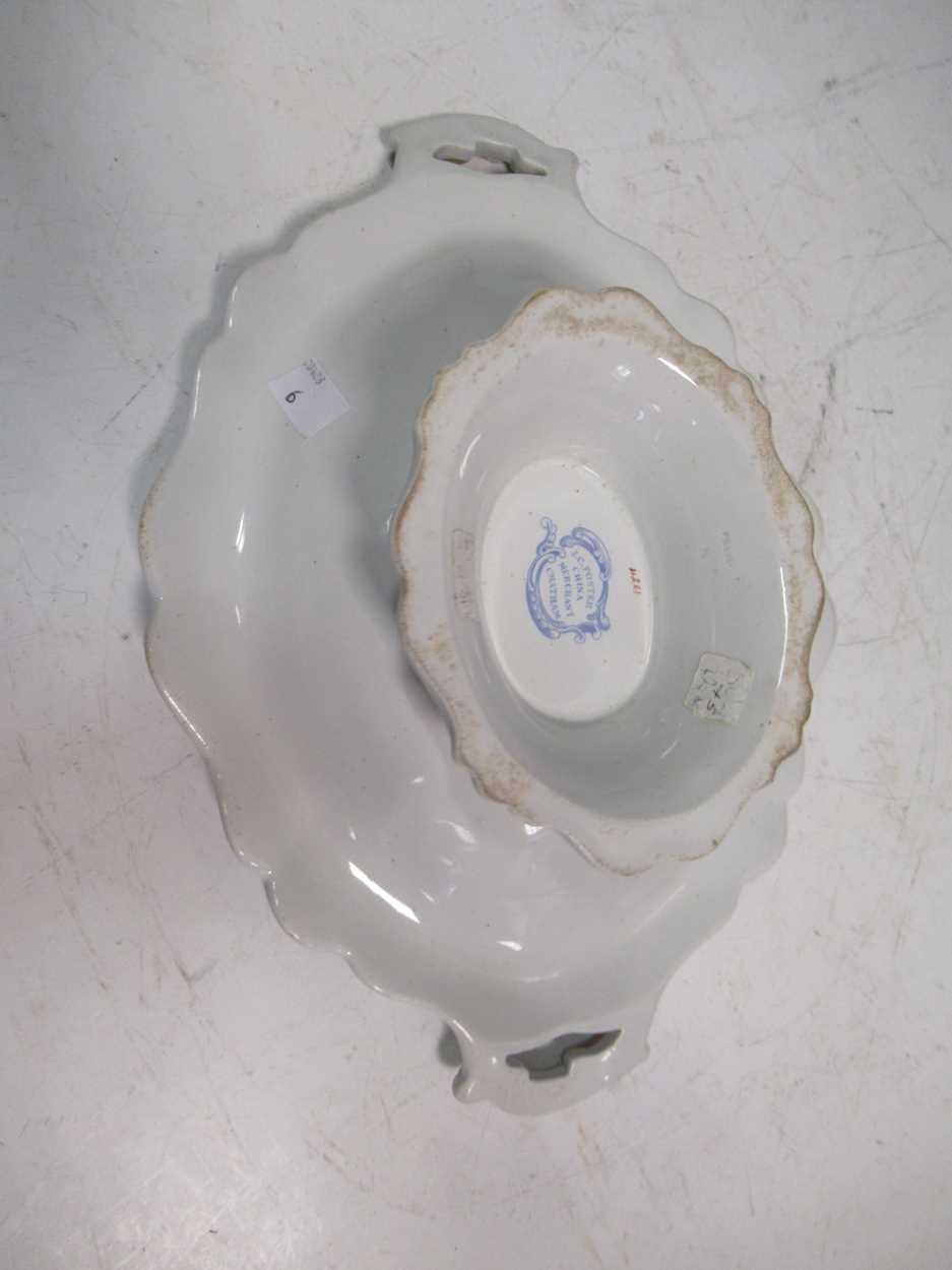 A 19th century two-handled commemorative pottery comport, the centre printed 'First June 1794 HOWE' - Image 2 of 7