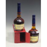 Two bottles of Courvoisier VS Cognac